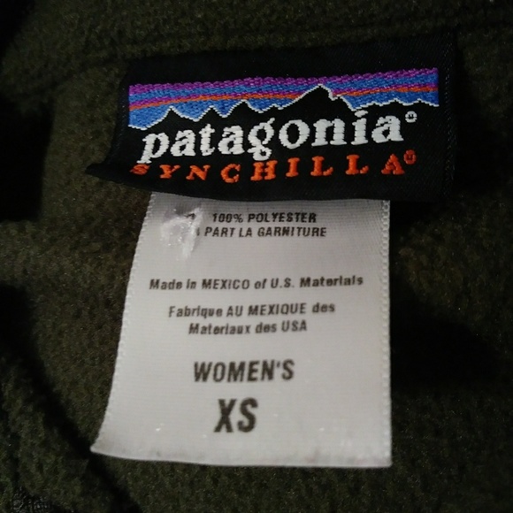 PATAGONIA GREEN FLEECE 2 PIECE OUTFIT WOMENS XS - Picture 4 of 6